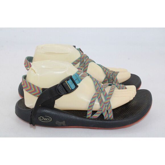 Womens Chaco ZX/2 Classic Vibram Fiesta Rainbow Toe Ring Strap Sandals SZ 10 - Picture 6 of 11